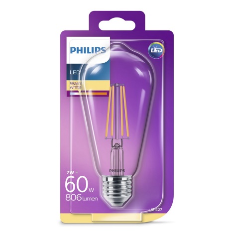 LED Lamp VINTAGE Philips ST64 E27/7W/230V 2700K