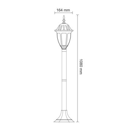 LED Lamp voor Buiten FLORENCJA 1xE27/10W/230V IP43