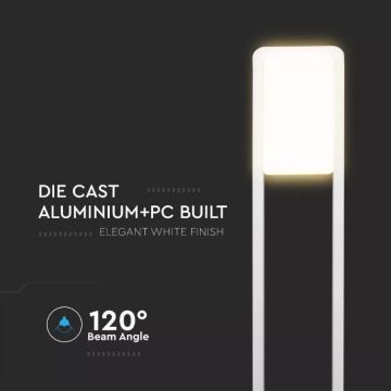 LED Lamp voor Buiten SAMSUNG CHIP LED/10W/230V 3000K IP65 wit