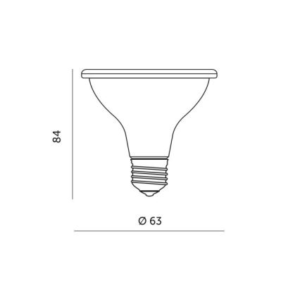 LED Lamp voor plantengroei PLANTY E27/7W/230V 1200K zwart
