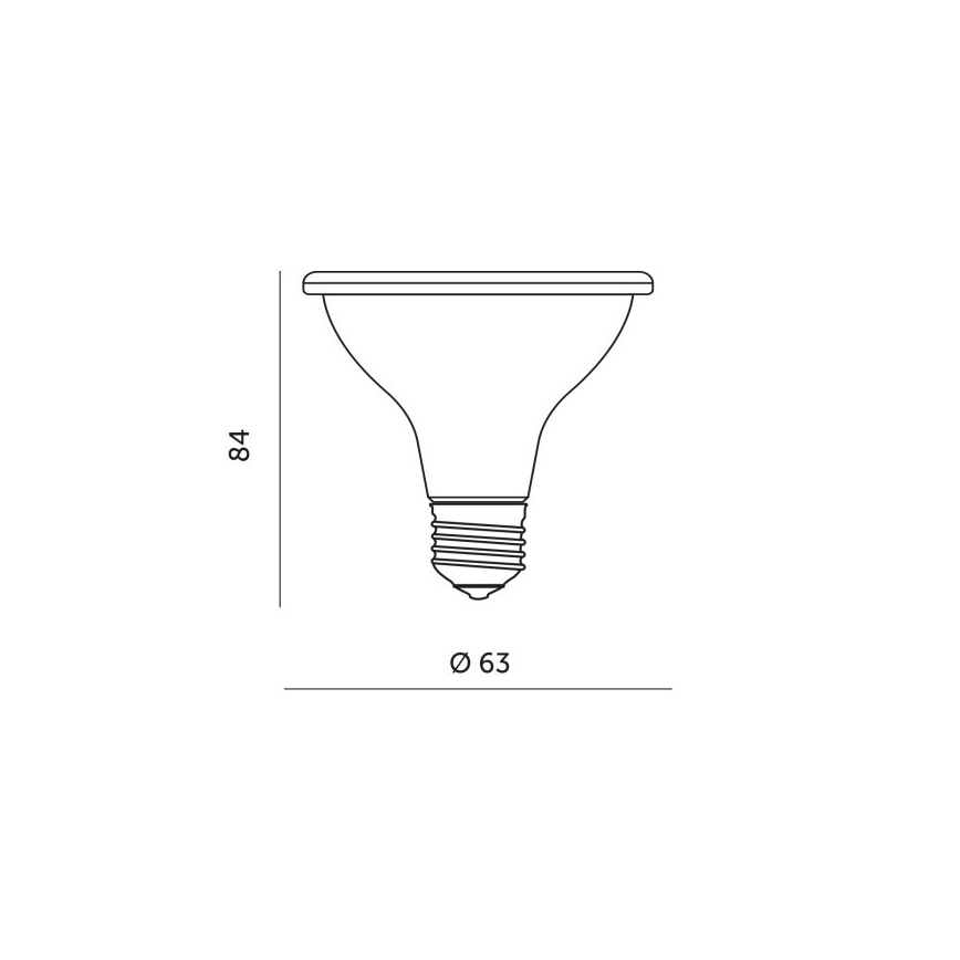 LED Lamp voor plantengroei PLANTY E27/7W/230V 1200K zwart