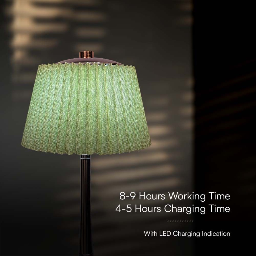 LED Lampe de table tactile rechargeable et à intensité variable LED/1,5W/5V 3000/4000/6000K 1800 mAh vert