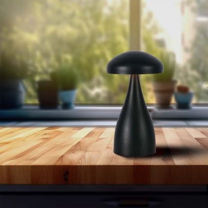 LED Lampe de table tactile rechargeable et à intensité variable LED/1W/5V 3000-6000K 1800 mAh noir