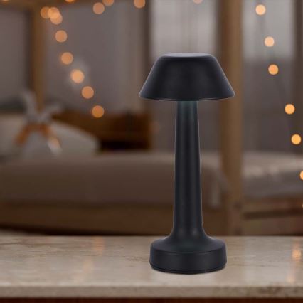 LED Lampe de table tactile rechargeable et à intensité variable LED/1W/5V 3000-6000K 1800 mAh noir