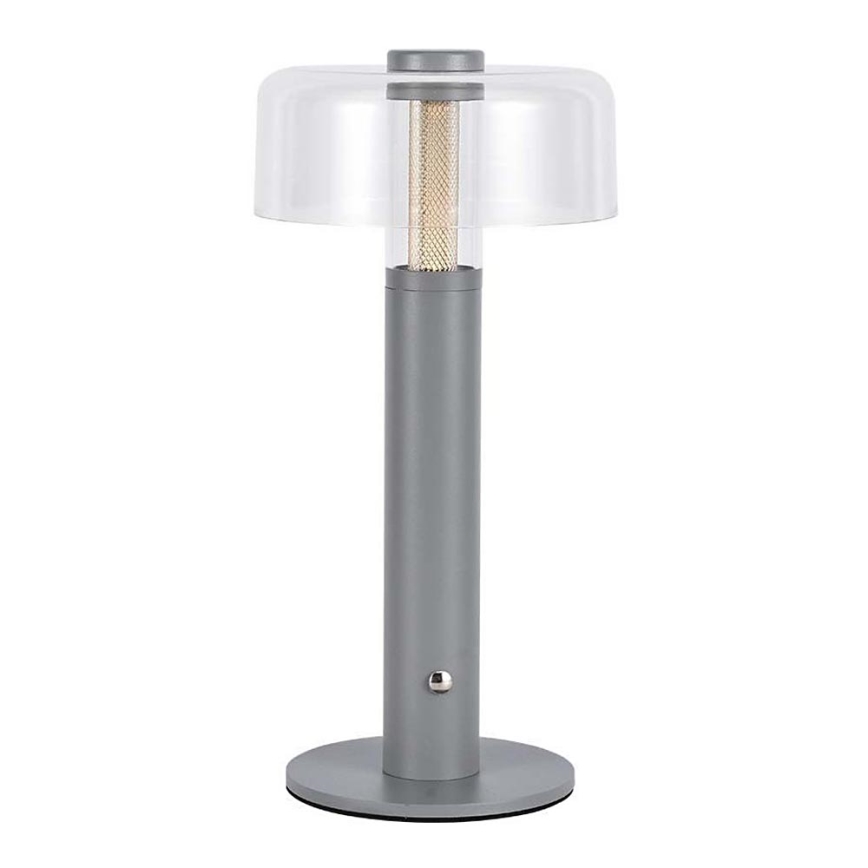 LED Lampe de table tactile rechargeable et à intensité variable LED/1W/5V 3000K 1800 mAh gris