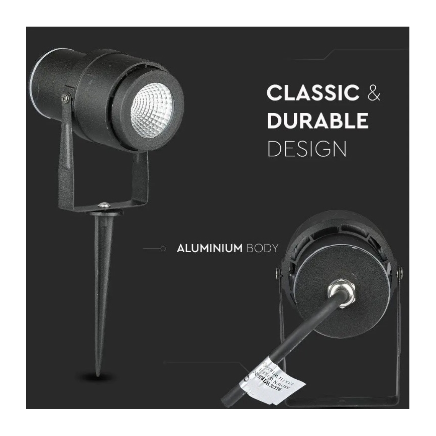 LED Lampe d'extérieur LED/12W/230V 3000K noir IP65