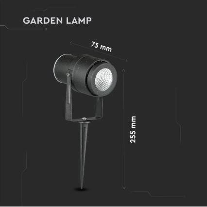 LED Lampe d'extérieur LED/12W/230V 3000K noir IP65
