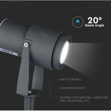 LED Lampe d'extérieur LED/12W/230V 4000K anthracite IP65