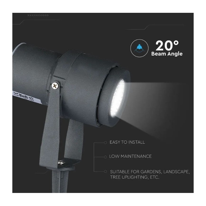 LED Lampe d'extérieur LED/12W/230V 4000K anthracite IP65