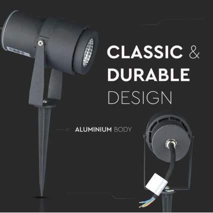 LED Lampe d'extérieur LED/12W/230V 4000K anthracite IP65