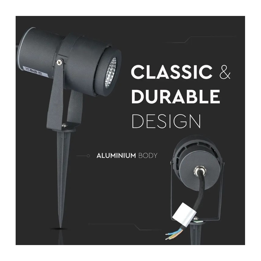 LED Lampe d'extérieur LED/12W/230V 4000K anthracite IP65