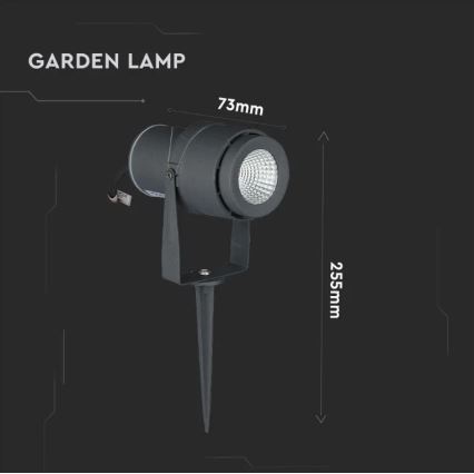 LED Lampe d'extérieur LED/12W/230V 4000K anthracite IP65