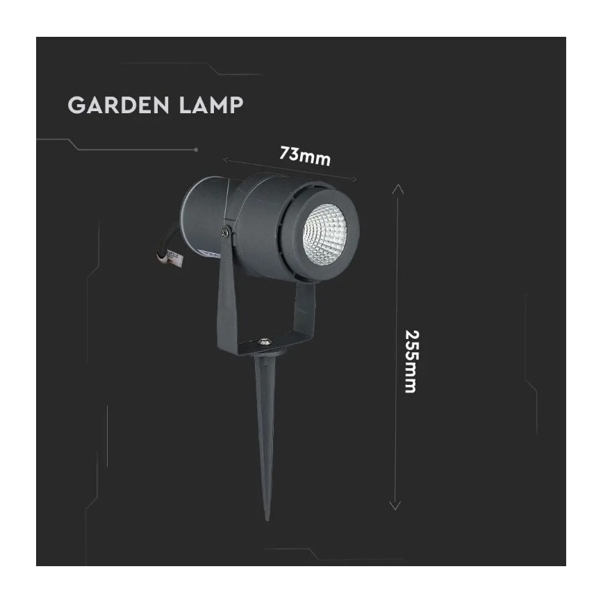 LED Lampe d'extérieur LED/12W/230V 4000K anthracite IP65