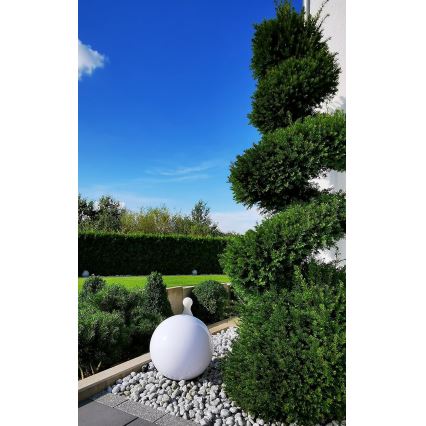 LED Lampe solaire LED/1,2V 6500K 200 mAh Ø 30 cm IP44 blanc/noir