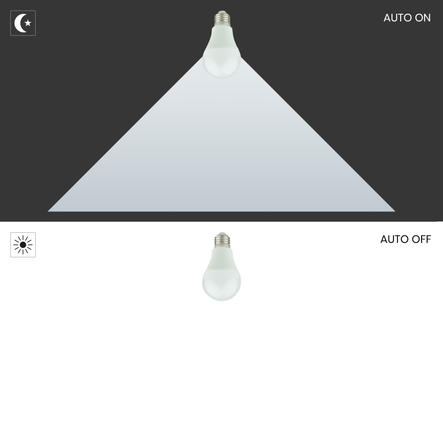 LED Lampen met Schemersensor A60 E27/9W/230V 3000K