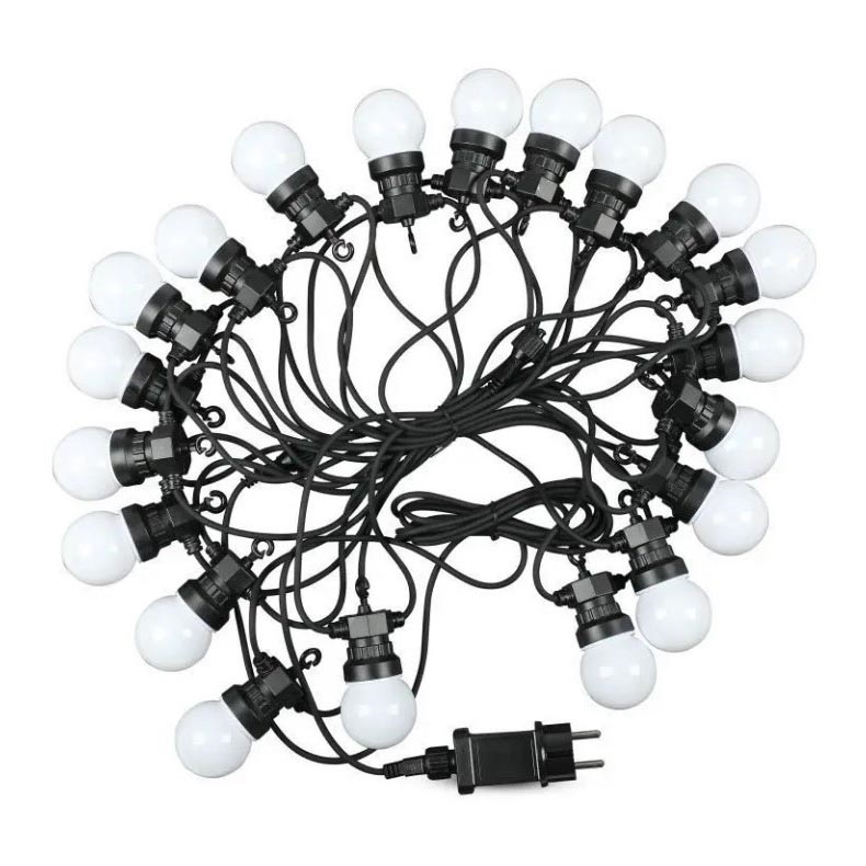 Kenia output Vlot LED Lichtketting voor Buiten STRING 10m 20xLED/0,5W/24/230V 3000K IP44 |  Lumimania