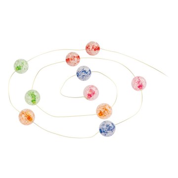 LED-lichtsnoer 10xLED/2xAA 2,35m meerkleurig