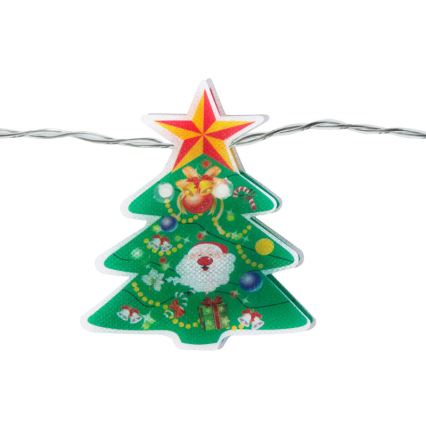 LED-lichtsnoer 10× LED / 2× AA, 1,35 m, warm wit — voor kerstboom
