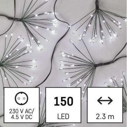 LED-lichtsnoer 150xLED/5,35 m koud wit