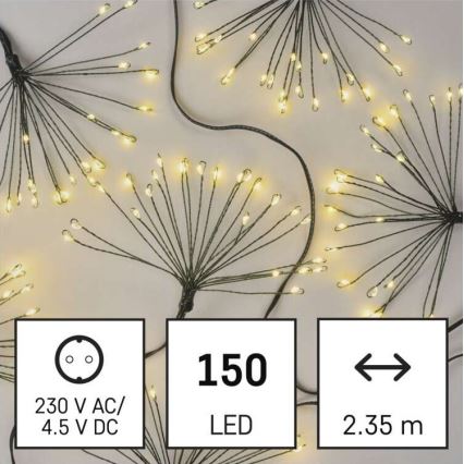 LED-lichtsnoer 150xLED/5,35m warm wit