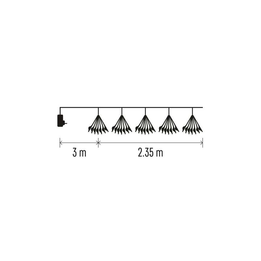 LED-lichtsnoer 150xLED/5,35m warm wit