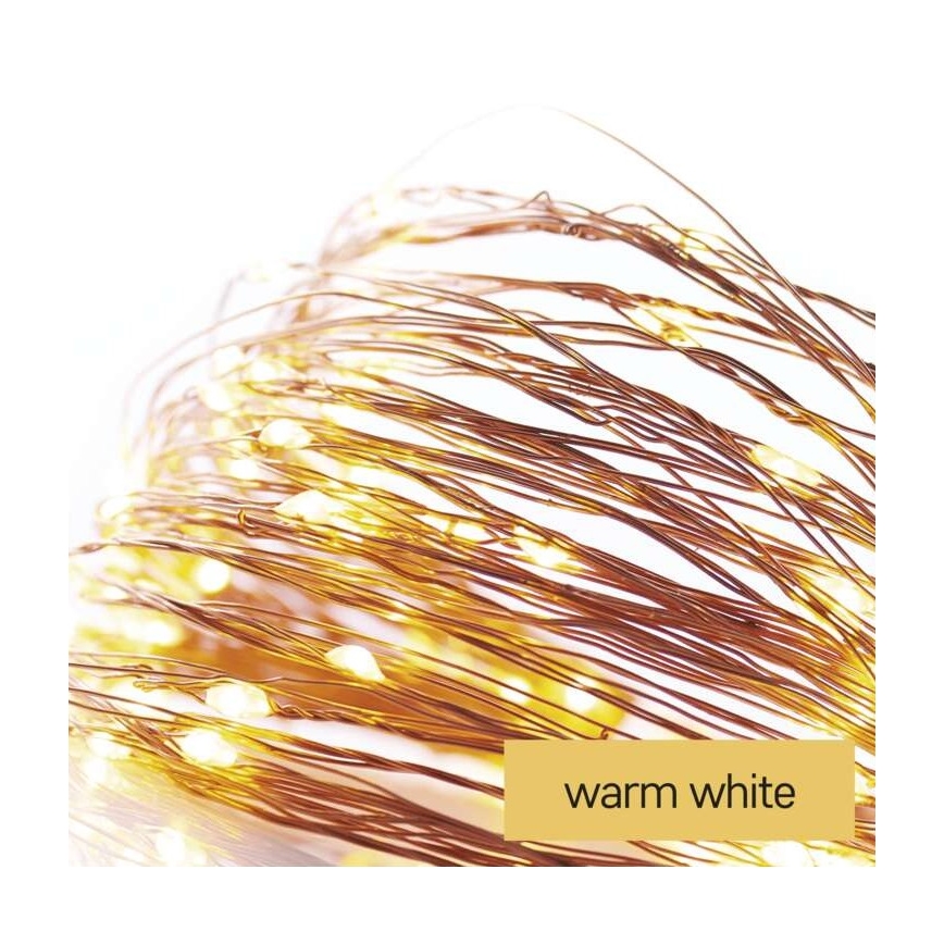 LED-lichtsnoer 20x LED/2,4 m warm wit