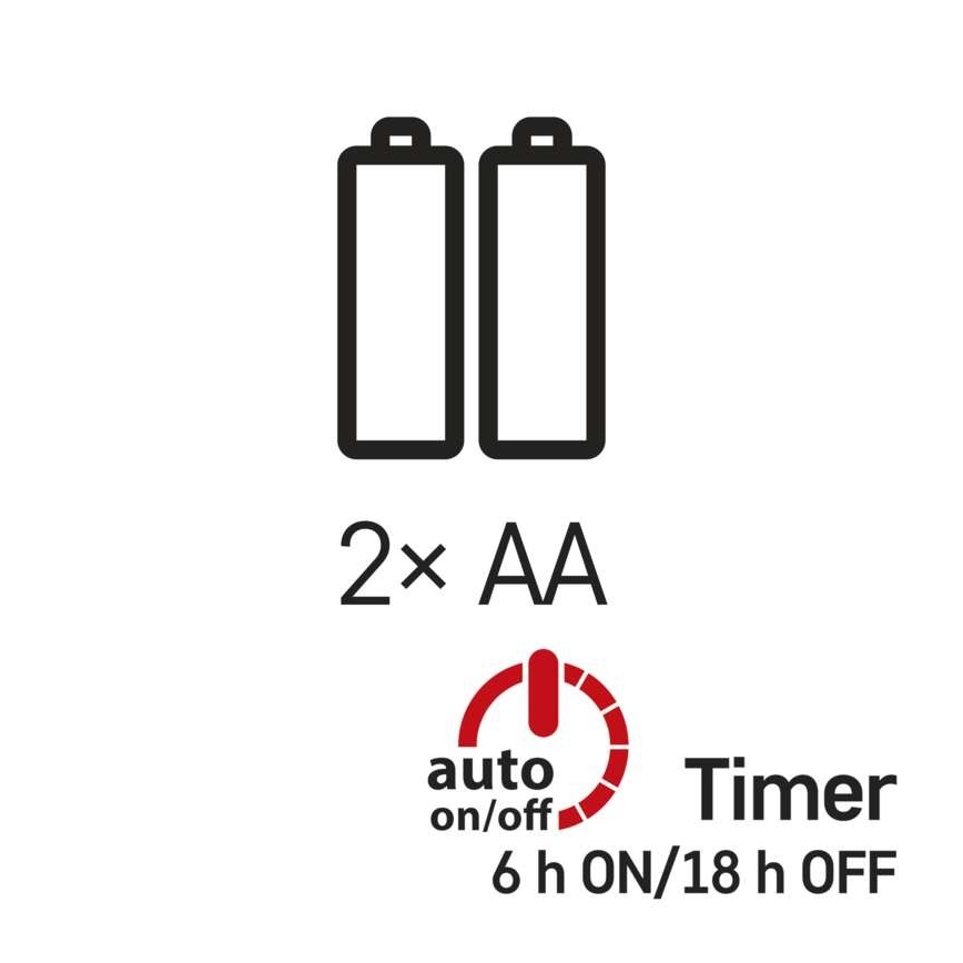 LED-lichtsnoer 20x LED/2,4 m warm wit