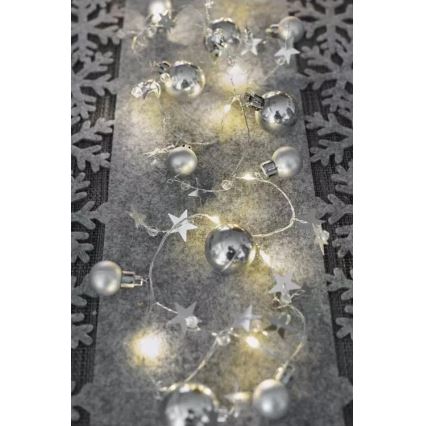 LED-lichtsnoer 20xLED/2xAA 2,2 m warm wit