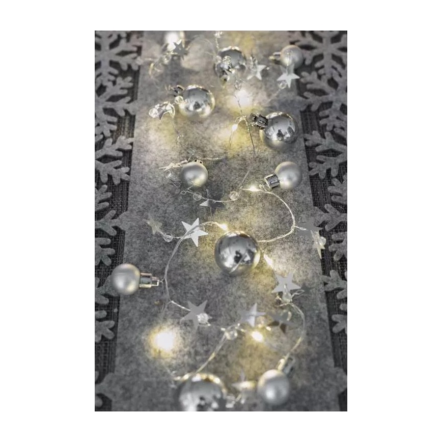 LED-lichtsnoer 20xLED/2xAA 2,2 m warm wit