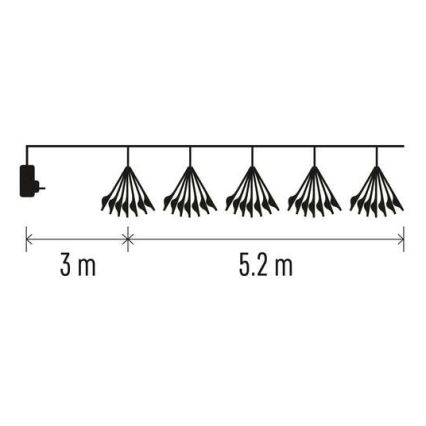 LED-lichtsnoer 300xLED/8,2m koud wit