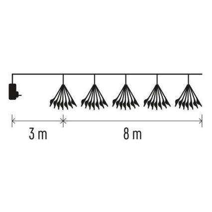 LED-lichtsnoer 450xLED/11m warm wit