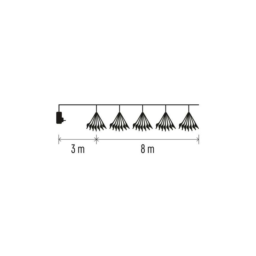 LED-lichtsnoer 450xLED/11m warm wit