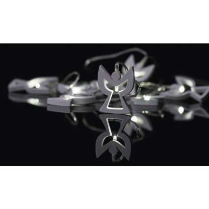 LED-lichtsnoer CHAIN 10x LED / 2x AA-batterijen 1,85 m warm wit