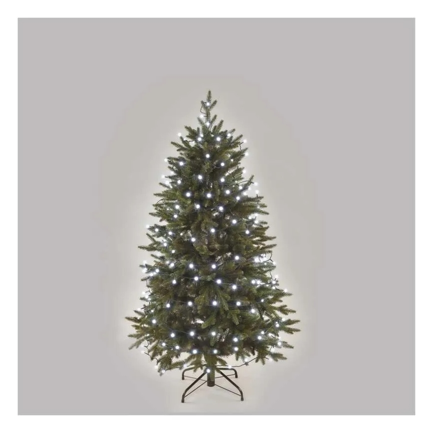 LED-lichtsnoer met 300 LEDs, 8 functies, 35 m, koud wit