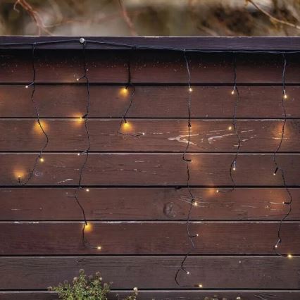 LED-lichtsnoer voor buiten, 100x LED, 2,5 x 0,9 m, IP44, warm wit