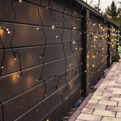 LED-lichtsnoer voor buiten, 100x LED, 2,5 x 0,9 m, IP44, warm wit