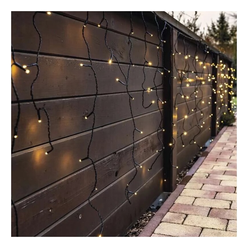 LED-lichtsnoer voor buiten, 100x LED, 2,5 x 0,9 m, IP44, warm wit