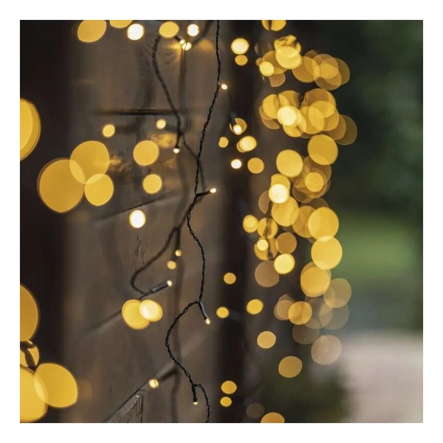 LED-lichtsnoer voor buiten, 100x LED, 2,5 x 0,9 m, IP44, warm wit