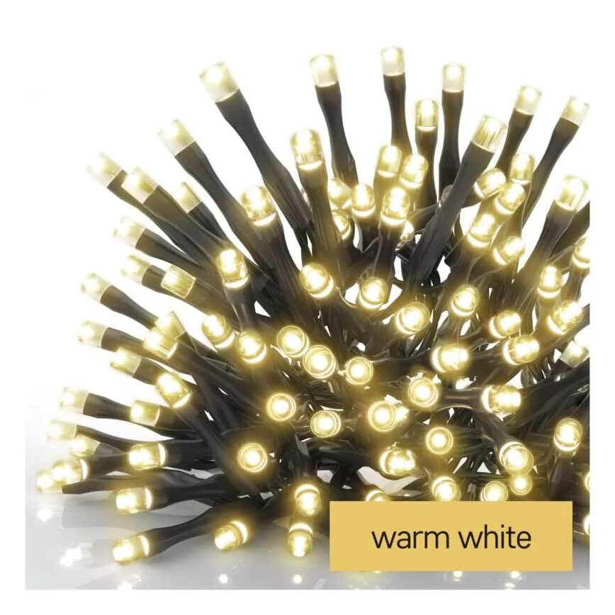 LED-lichtsnoer voor buiten, 100x LED, 2,5 x 0,9 m, IP44, warm wit