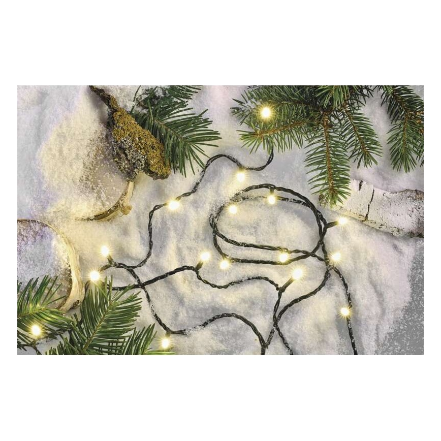 LED-lichtsnoer voor buiten 120×LED, 8 modi, 17 m, IP44, warm wit