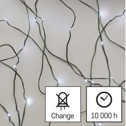 LED-lichtsnoer voor buiten, 150 LEDs / 20 m, IP44, koel wit
