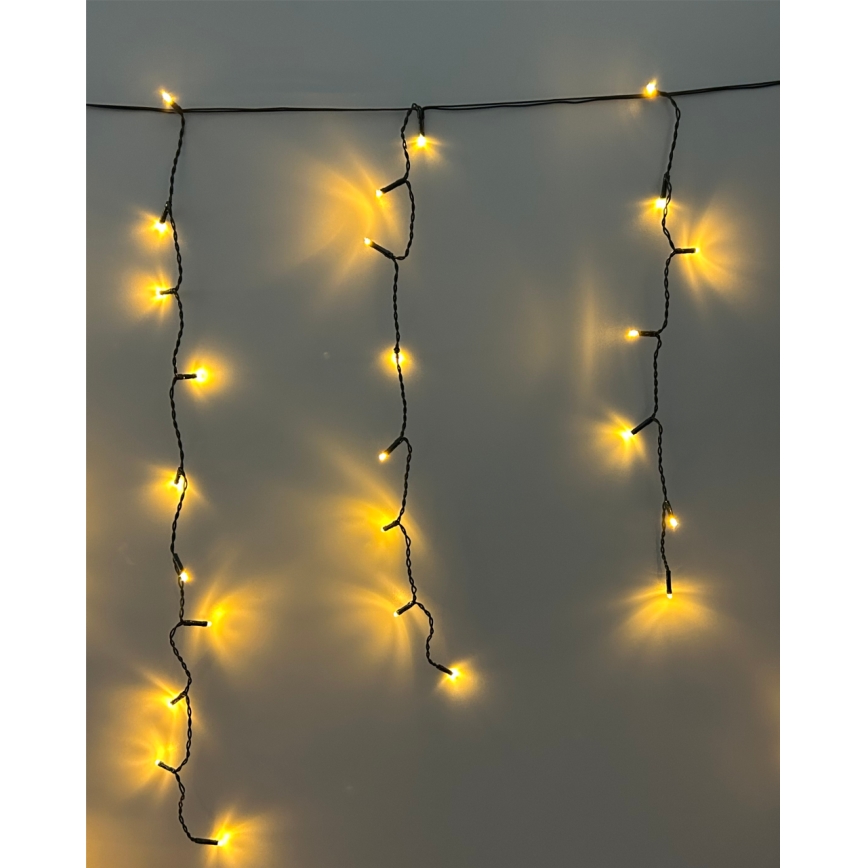 LED lichtsnoer voor buiten 200xLED/230V 7,6 m IP44 zwart
