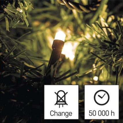 LED-lichtsnoer voor buiten, 240 LEDs, 8 standen, 29 m, IP44, warm wit