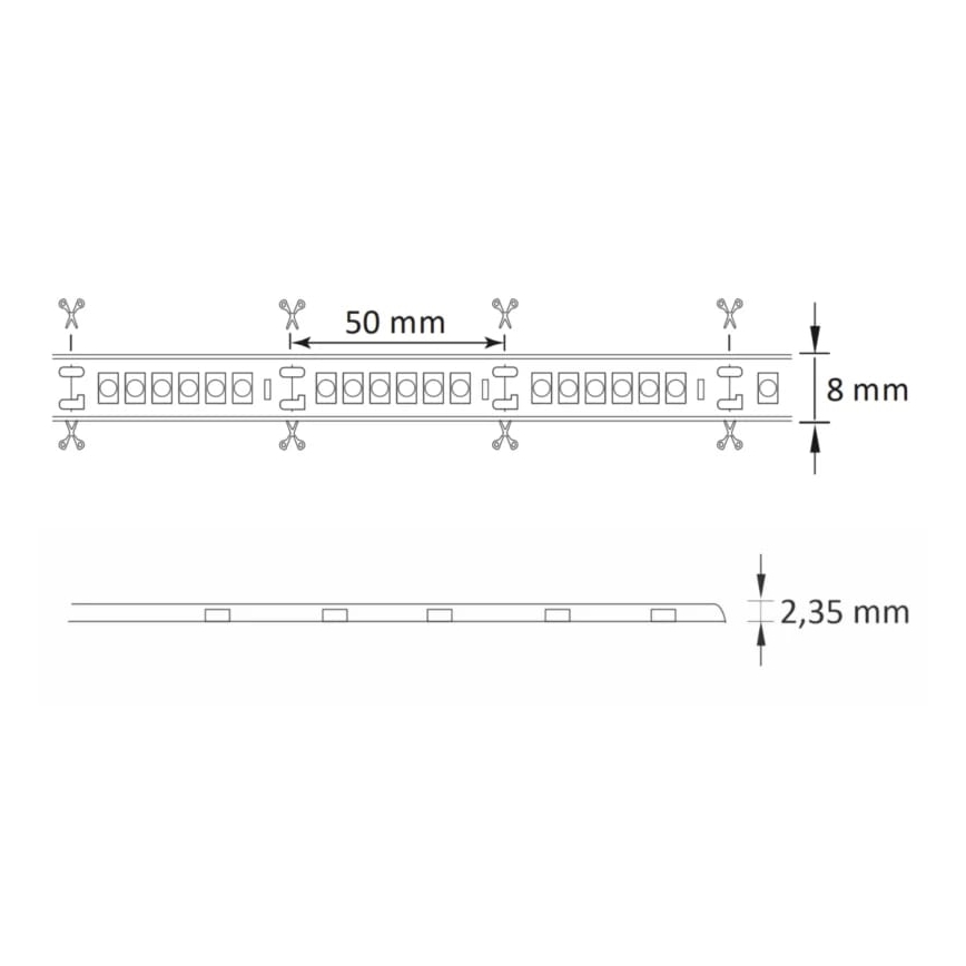 LED Lichtstrip voor buiten 3m LED/23W/24V/230V 4000K IP65