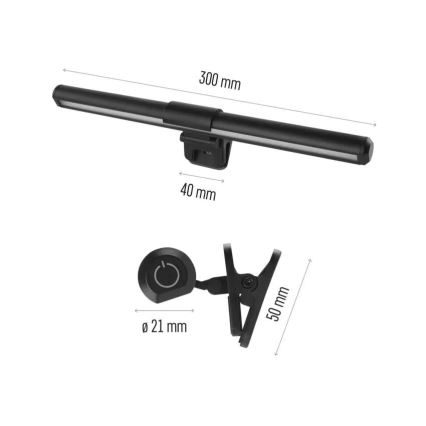 LED Luminaire à intensité variable pour écran tactile LED/5,6W/5V 30 cm CRI 95