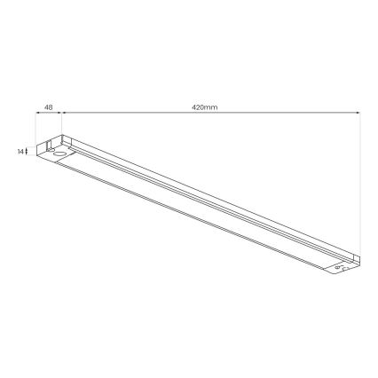 Luminaire LED sous-meuble LED/12W/230V 2700/3000/4000/5000/5700K 42 cm blanc