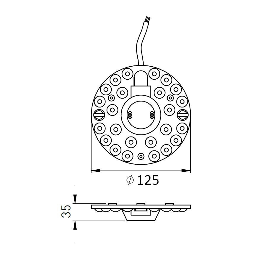 LED magnetische module LED/12W/230V Ø 12,5 cm 2700/3000/4000/5000/6500K