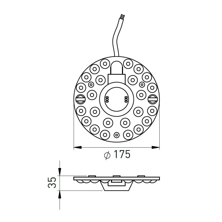 LED Magnetische module LED/24W/230V diameter 17,5 cm 2700/3000/4000/5000/6500K