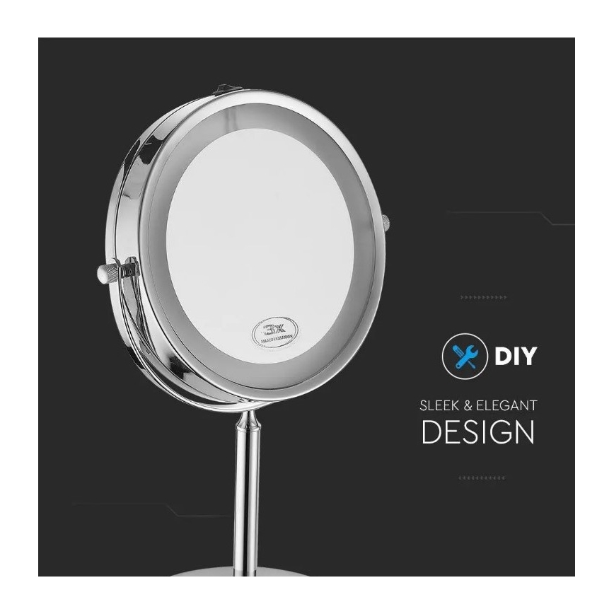 LED Make-up spiegel LED/3W/6V IP44