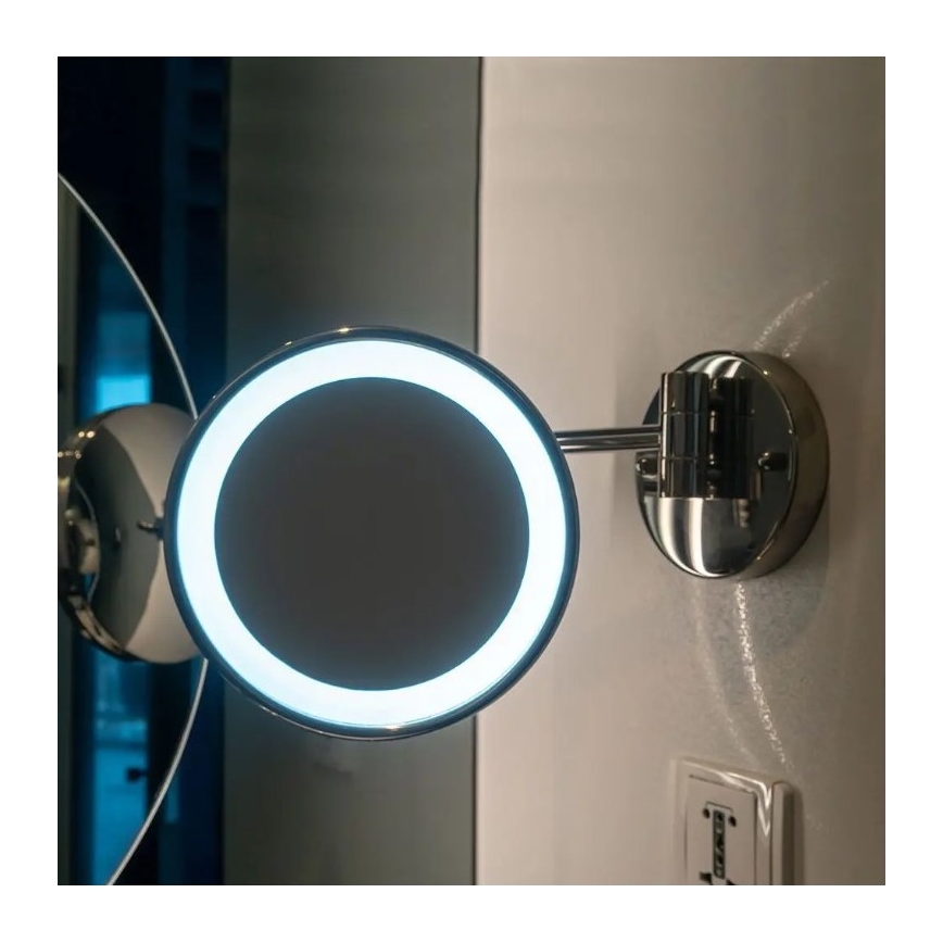 LED Muur cosmetische spiegel LED/3W/6V IP44